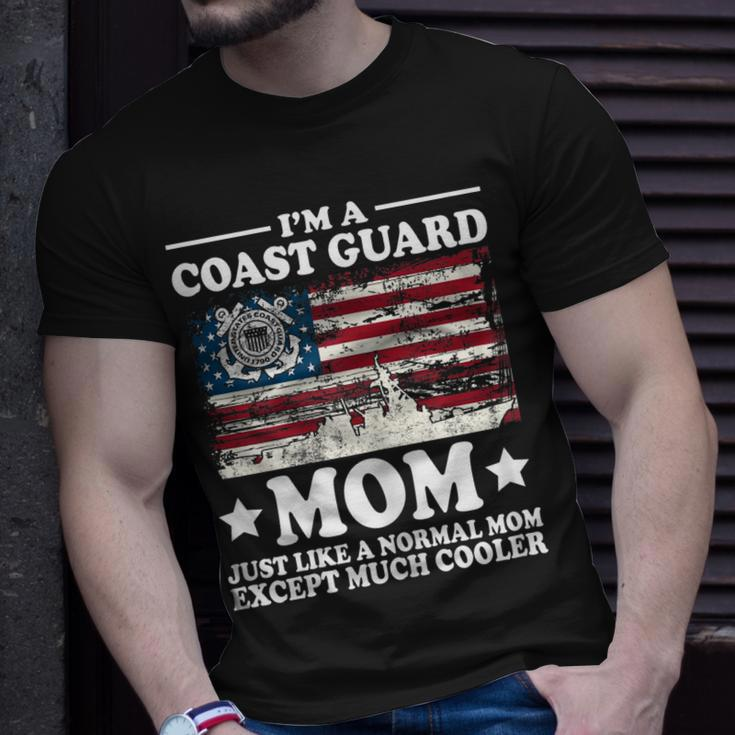 Coast Guard Mom American Flag Military Family Gift Gift For Womens Unisex T-Shirt Gifts for Him