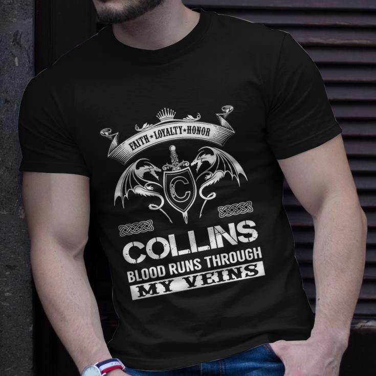 Collins Last Name Surname Tshirt T-shirt Gifts for Him
