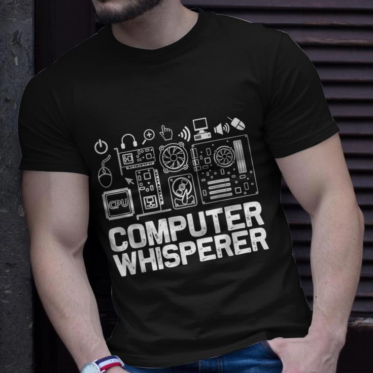 Computer Whisperer It Tech Support Nerds Geek V2 Unisex T-Shirt Gifts for Him