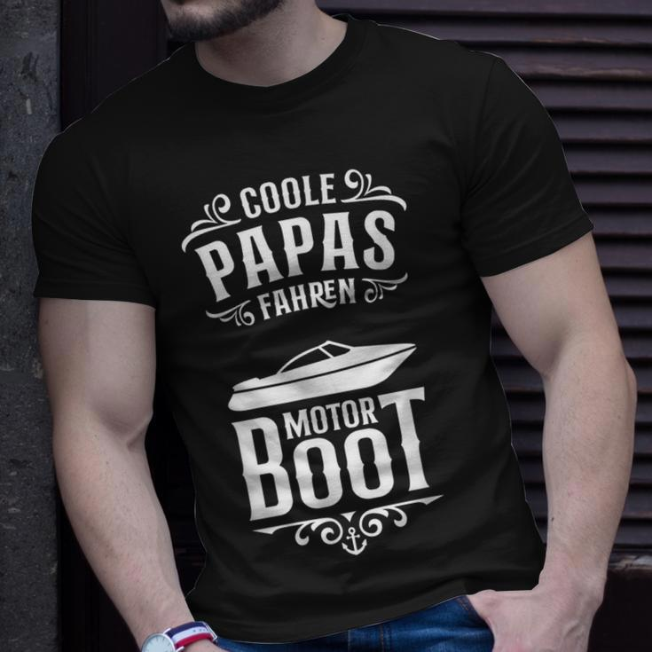 Coole Papas Fahren Motorboot Kapitän Papa T-Shirt Geschenke für Ihn