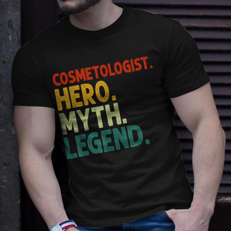 Cosmetologist Hero Myth Legend Vintage Kosmetikerin T-Shirt Geschenke für Ihn