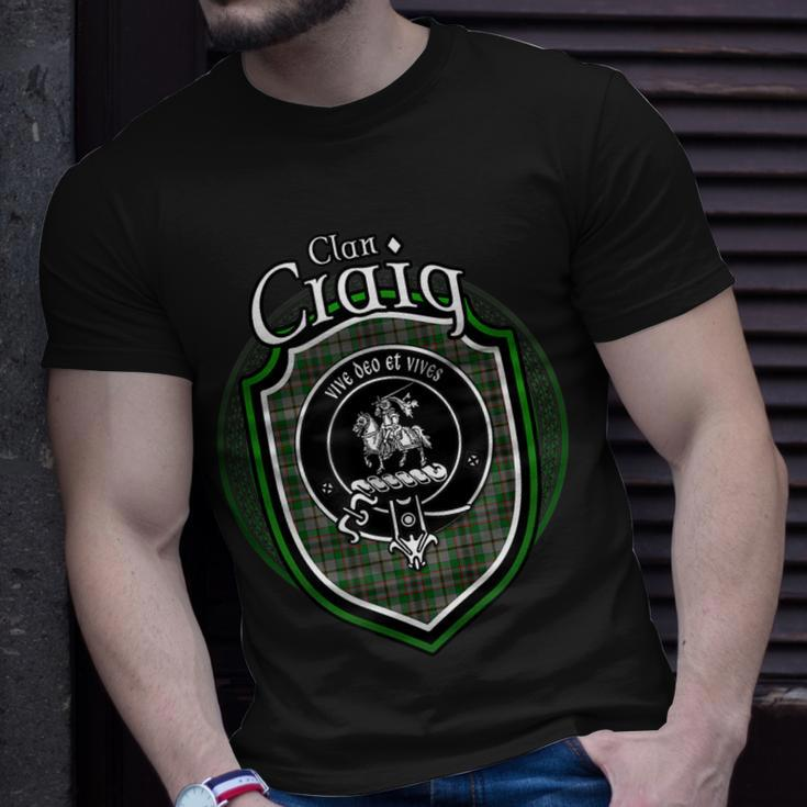 Craig Clan Crest | Scottish Clan Craig Family Crest Badge Unisex T-Shirt Gifts for Him