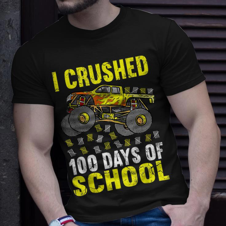 I Crushed 100 Days Of School Monster Truck Kids Girls Boys T-Shirt Gifts for Him