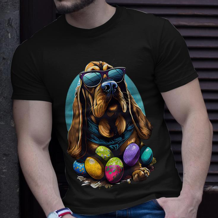 Cute Bloodhound Easter Eggs Dog Costume Womens Mens Kids Unisex T-Shirt Gifts for Him
