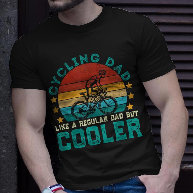 Cycling Dad Like A Regular Dad But Cooler Vintage Cyclist T-shirt Gifts for Him