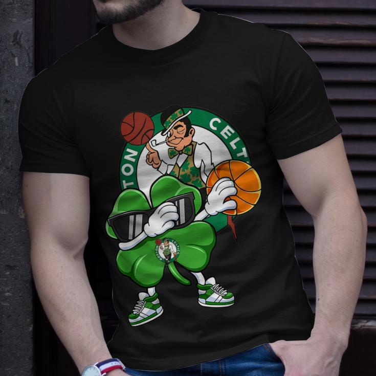 Dabbing Shamrock Basketball St Patricks Day Boston-Celtic Unisex T-Shirt Gifts for Him
