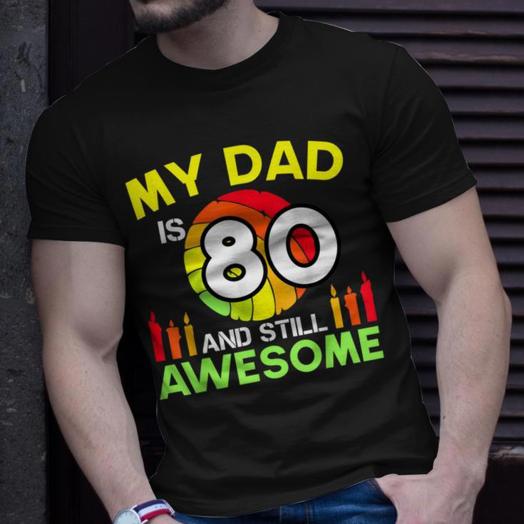 My Dad Is 80 And Still Awesome Vintage 80Th Birthday Father T-Shirt Gifts for Him