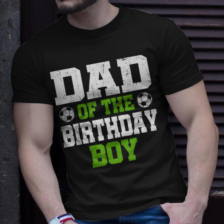 Dad Of The Birthday Boy Soccer Player Vintage Retro T-Shirt Gifts for Him