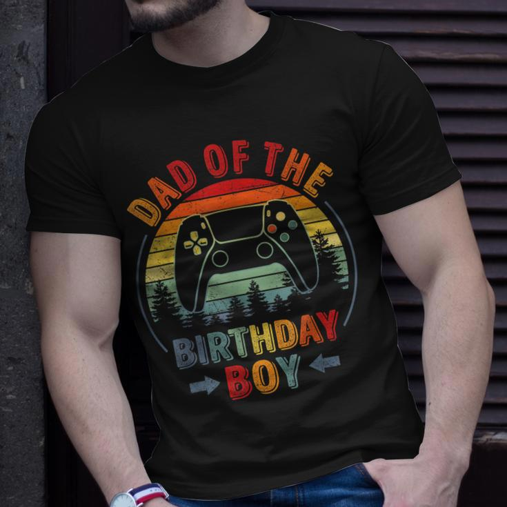 Dad Of The Birthday Boy Vintage Matching Gamer Birthday T-Shirt Gifts for Him