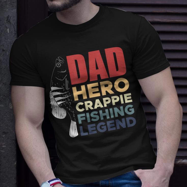 Dad Hero Crappie Fishing Legend Vatertag V2 T-Shirt Geschenke für Ihn