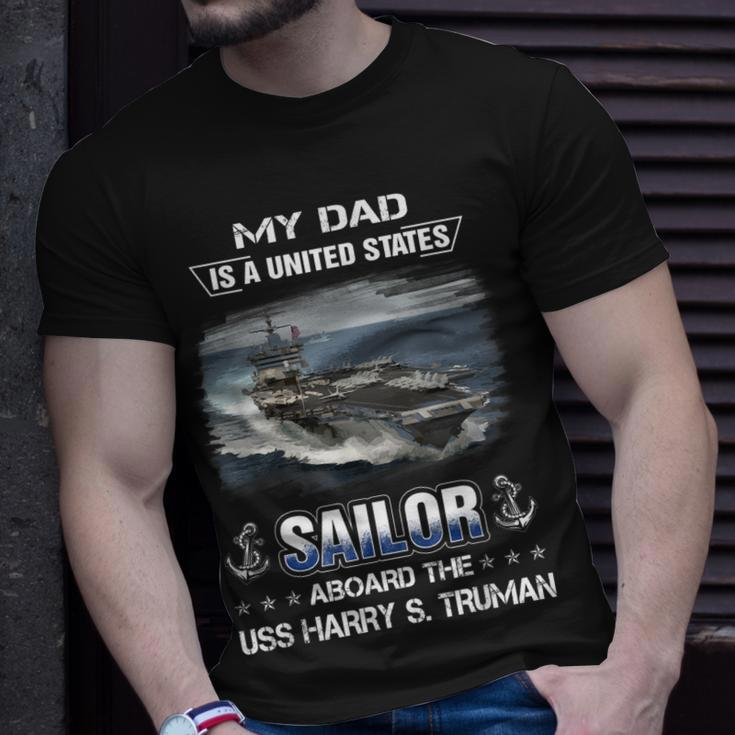 My Dad Is A Sailor Aboard The Uss Harry S Truman Cvn 75 T-Shirt Gifts for Him