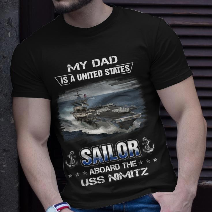 My Dad Is A Sailor Aboard The Uss Nimitz Cvn 68 T-Shirt Gifts for Him