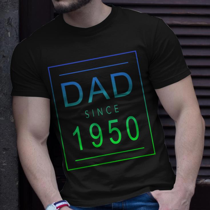 Dad Since 1950 50 Aesthetic Promoted To Daddy Father Bbjypzb Unisex T-Shirt Gifts for Him