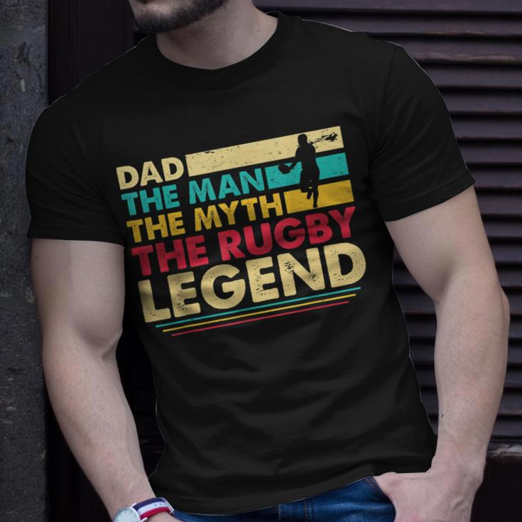 Dad The Man The Myth The Rugby Legend Gift For Mens Unisex T-Shirt Gifts for Him