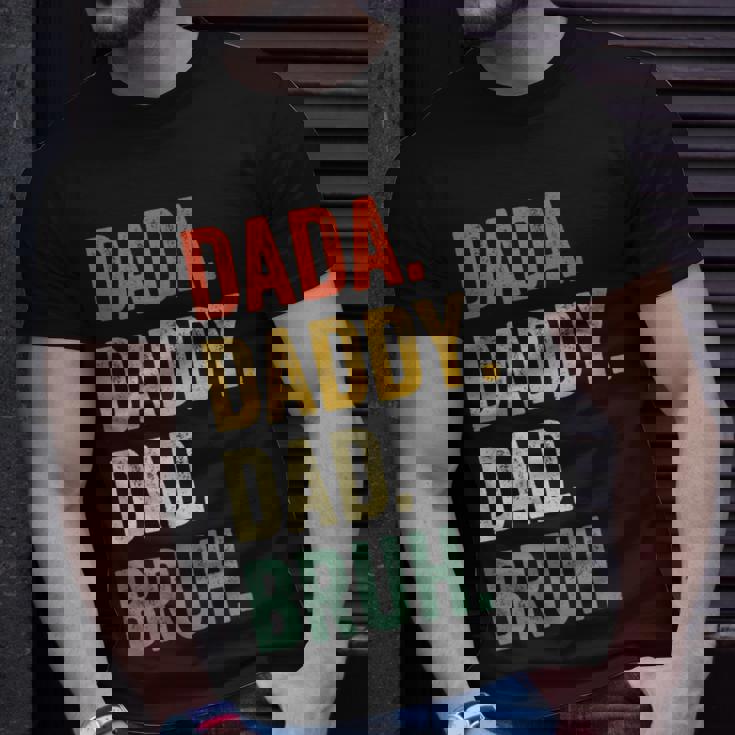Mens Dada Daddy Dad Bruh Fathers Day Dad Life Vintage T-Shirt Gifts for Him