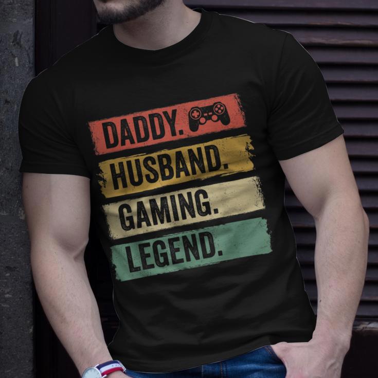 Daddy Ehemann Gaming Legende Vintage Video Gamer Papa Vater T-Shirt Geschenke für Ihn