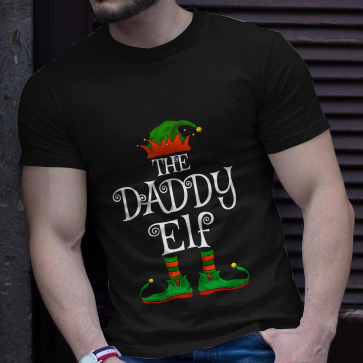 Daddy Elf Family Matching Funny Christmas Pajama Dad Men V3 Unisex T-Shirt Gifts for Him