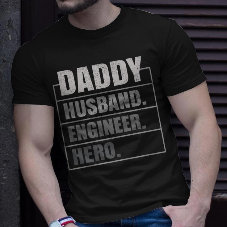Daddy Husband Engineer Hero Fathers Day Unisex T-Shirt Gifts for Him