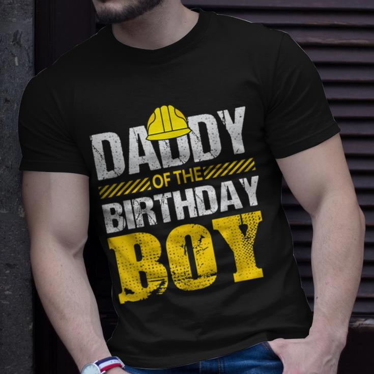 Daddy Of The Birthday Boy Construction Family Matching Unisex T-Shirt Gifts for Him