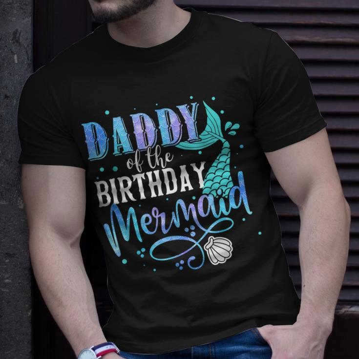 Daddy Of The Birthday Mermaid Family Matching Party Squad Unisex T-Shirt Gifts for Him