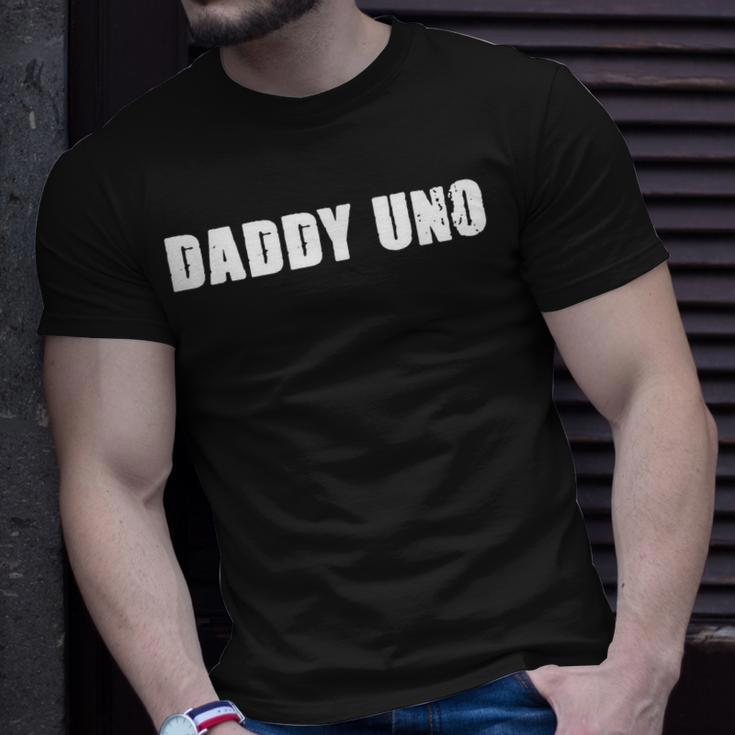 Daddy Uno Number One Best Dad Gift 1 Gift For Mens Unisex T-Shirt Gifts for Him
