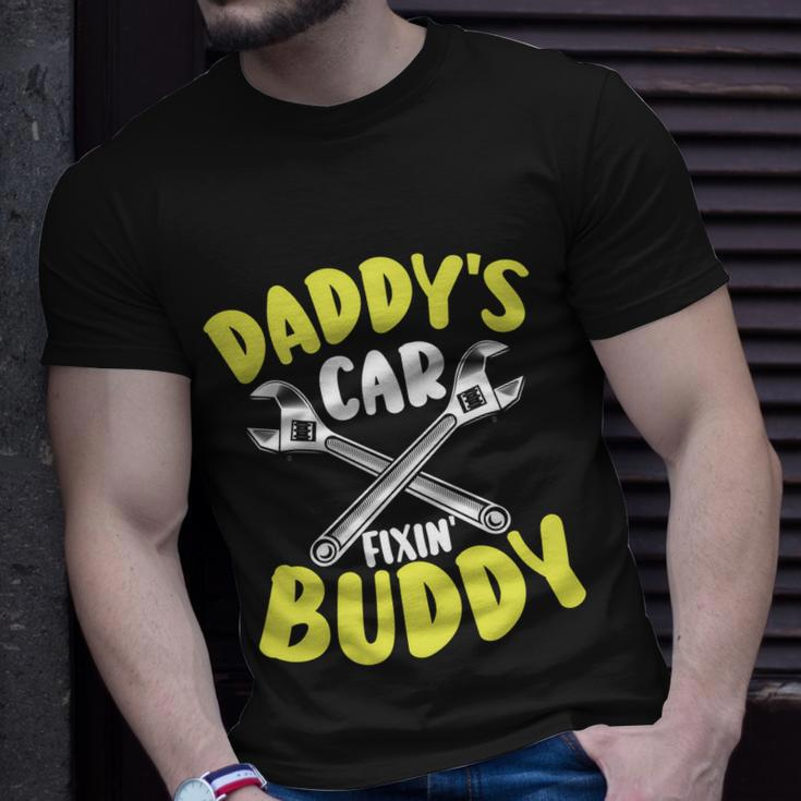 Daddys Car Fixing Buddy Mechanic Car Guy Dad Fathers Day Great Gift Unisex T-Shirt Gifts for Him