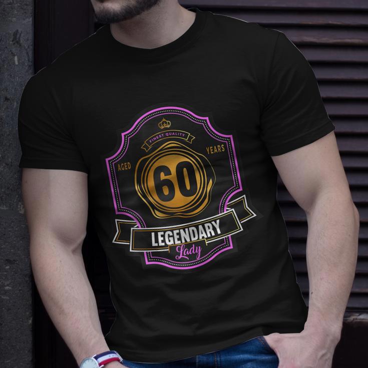 Damen 60 Geburtstag 60 Jahre Aged 60 Years Whisky Whiskey T-Shirt Geschenke für Ihn