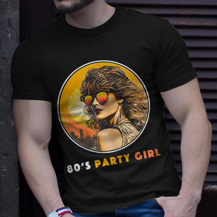 Damen 80S Party Girl Retro Outfit Achtziger Jahre Frauen T-Shirt Geschenke für Ihn