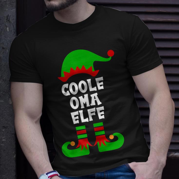 Damen Coole Oma Elfe Partnerlook Familien Outfit Weihnachten T-Shirt Geschenke für Ihn