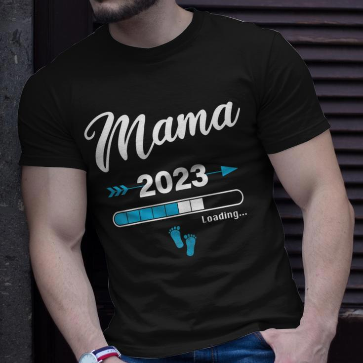 Damen Mama Loading 2023 T-Shirt für Werdende Mütter Geschenke für Ihn