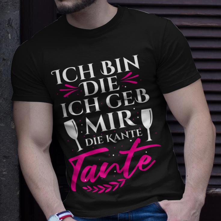 Damen Party Mädels Ich Bin Die Ich Geb Mir Die Kante Tante T-Shirt Geschenke für Ihn