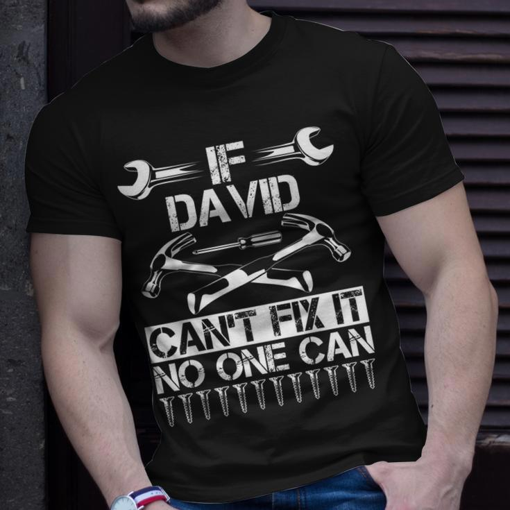 David Fix It Birthday Personalized Name Dad Idea T-Shirt Gifts for Him