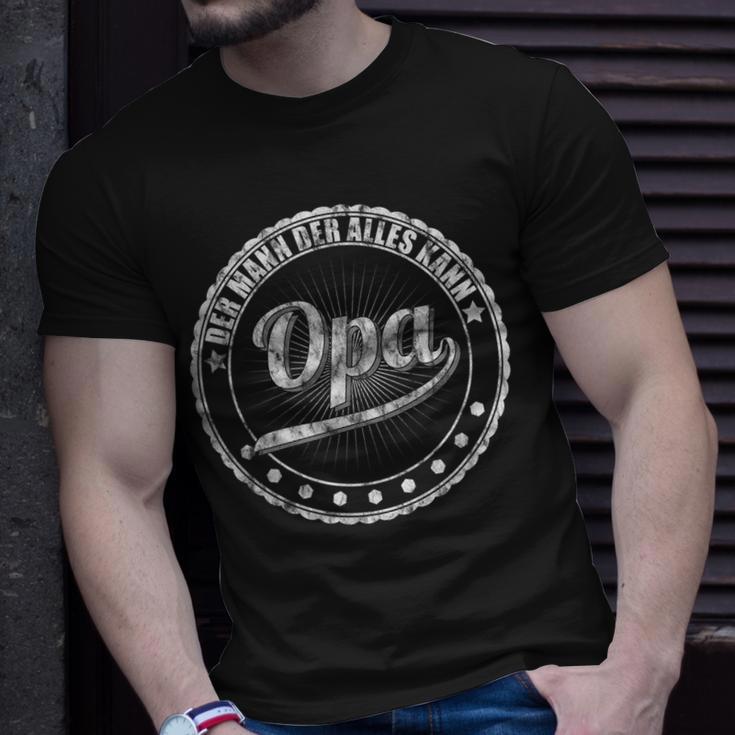 Der Mann Der Alles Kann Opi Großvater Spruch Opa T-Shirt Geschenke für Ihn