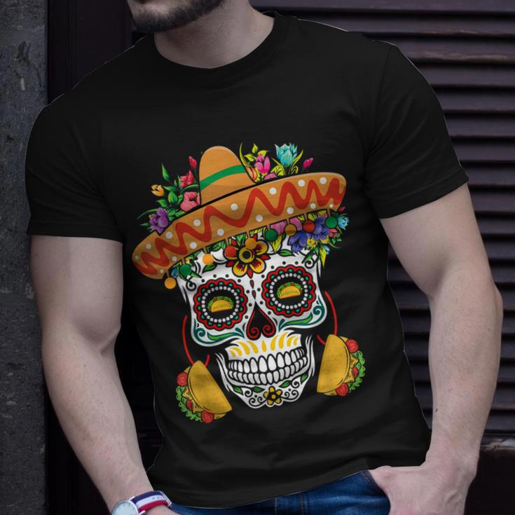 Dia De Los Muertos Mexico Taco Mexico Happy Cinco De Mayo Unisex T-Shirt Gifts for Him