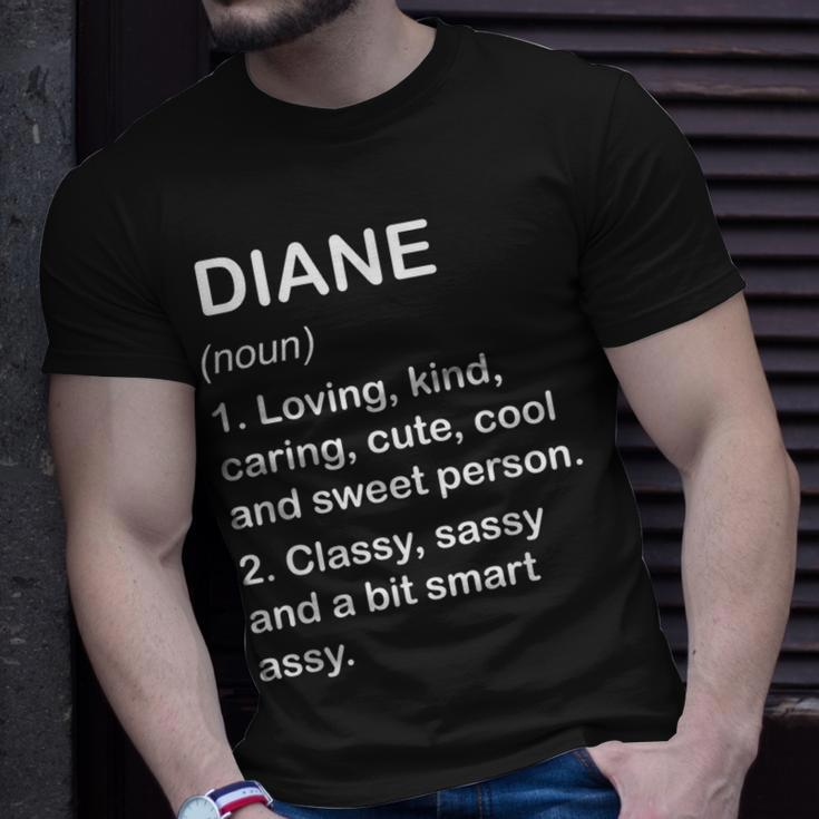 Diane Definition Personalized Custom Name Loving Kind Unisex T-Shirt Gifts for Him