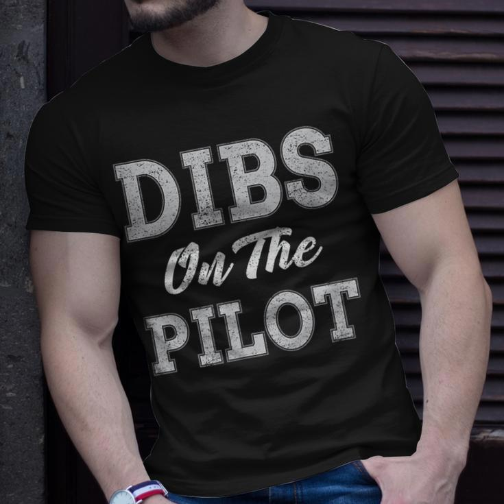Dibs On The Pilot Wife Girlfriend Women Boys Girls Aviation T-shirt Gifts for Him