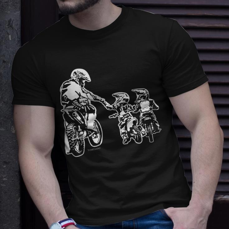 Dirt Bike Dad Motocross Motorcycle Biker Father Kids Gift Unisex T-Shirt Gifts for Him
