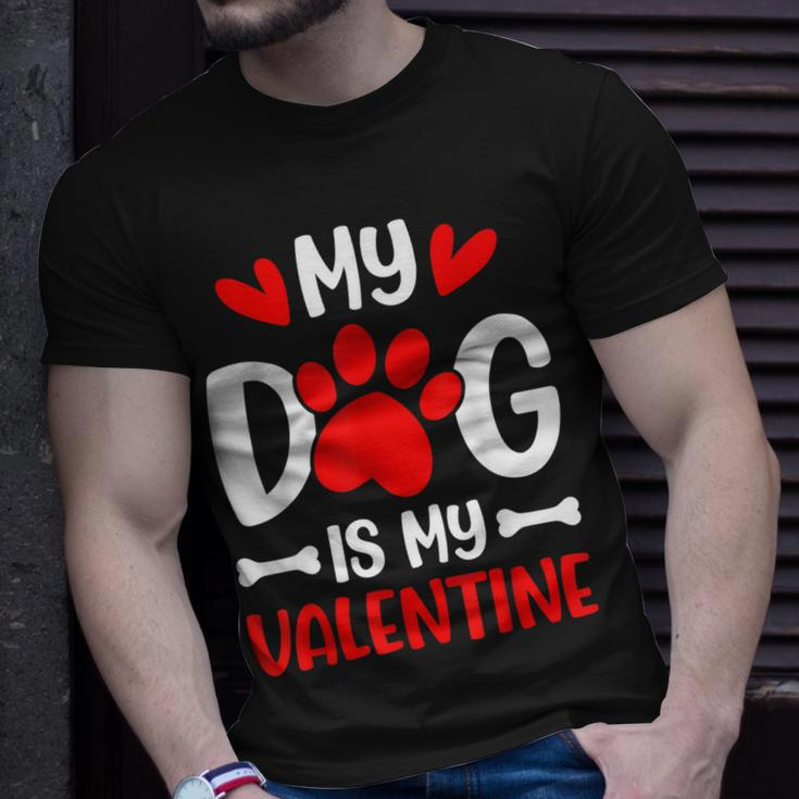 My Dog Is My Valentine Paw Heart Puppy Pet Owner T-Shirt Gifts for Him