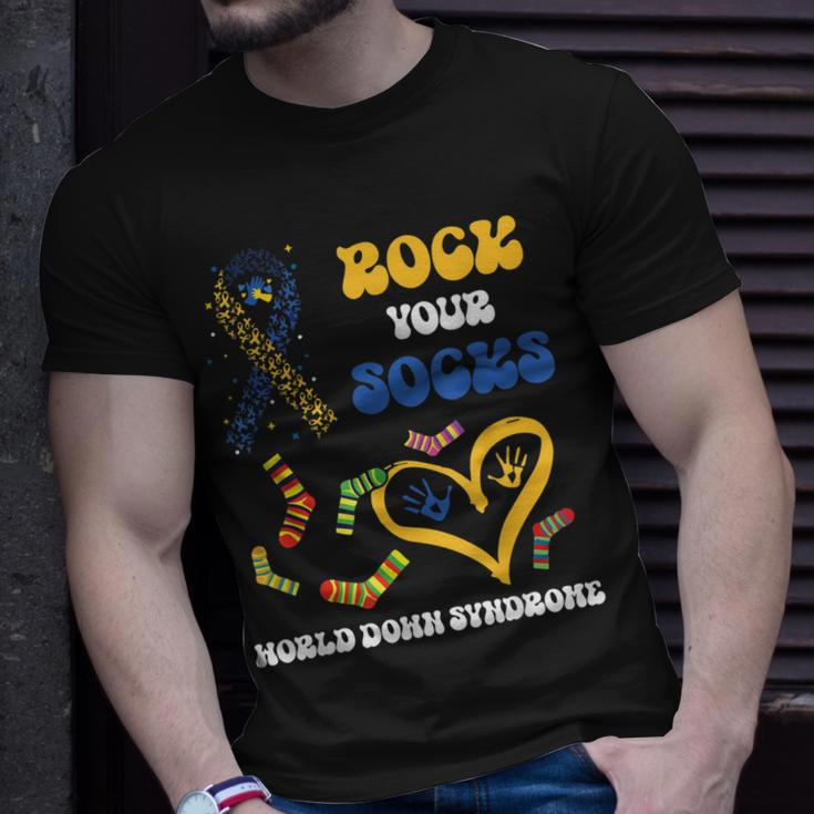 Down Syndrome Awareness Rock Your Socks T21 Man Woman Kids Unisex T-Shirt Gifts for Him