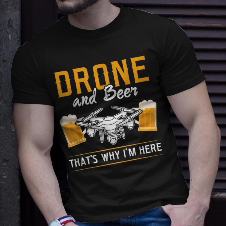 Drone Und Bier Das Ist Warum Ich Hier Bin Drone V2 T-Shirt Geschenke für Ihn
