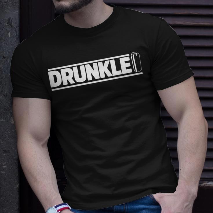Drunkle Funny Beer Drinking Drunk Uncle Unisex T-Shirt Gifts for Him