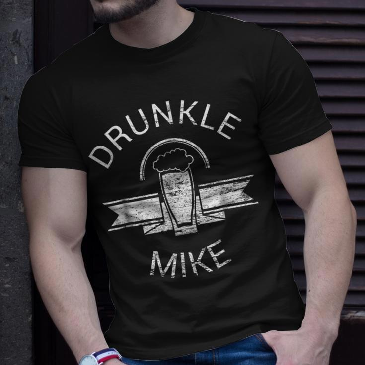 Drunkle Mike Funny Drunk Uncle Beer Gift For Mens Unisex T-Shirt Gifts for Him