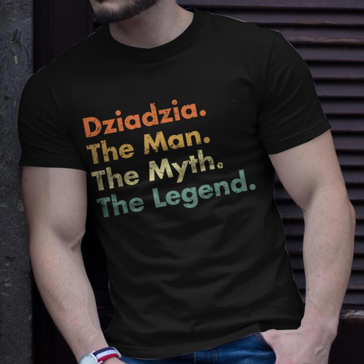 Mens Dziadzia Man Myth Legend Father Dad Uncle Idea T-Shirt Gifts for Him