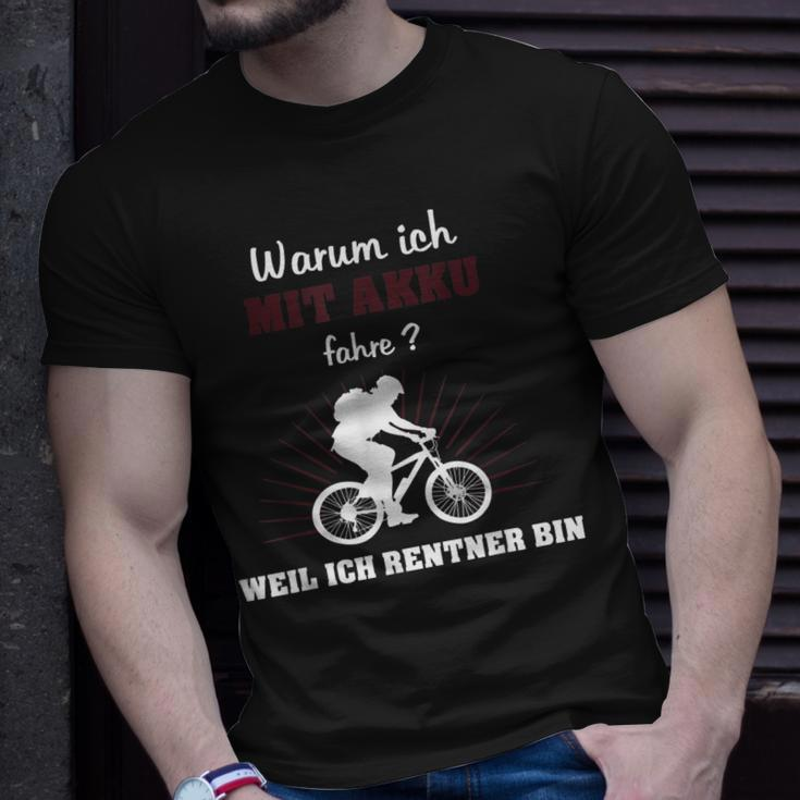 E Bike Rentner Pedelec Fahrrad Elektro Rad Ebike T-Shirt Geschenke für Ihn
