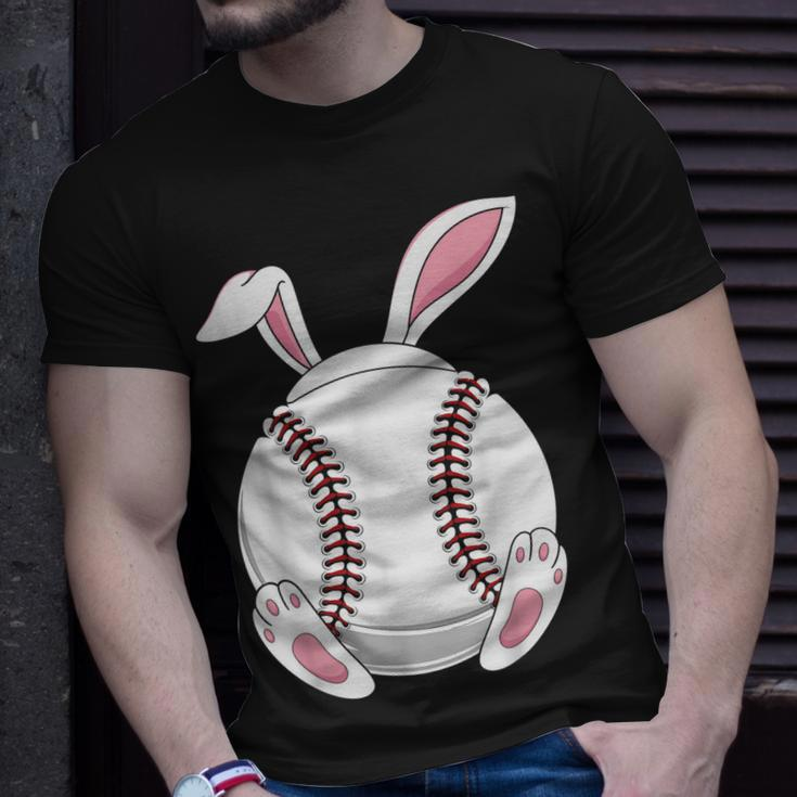 Easter Bunny Baseball - Funny Easter Baseball Rabbit Ears Unisex T-Shirt Gifts for Him