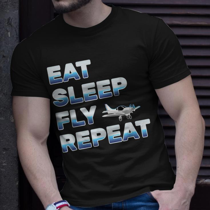 Eat Sleep Fly Repeat For Men Women Love Flying Planes T-shirt Gifts for Him