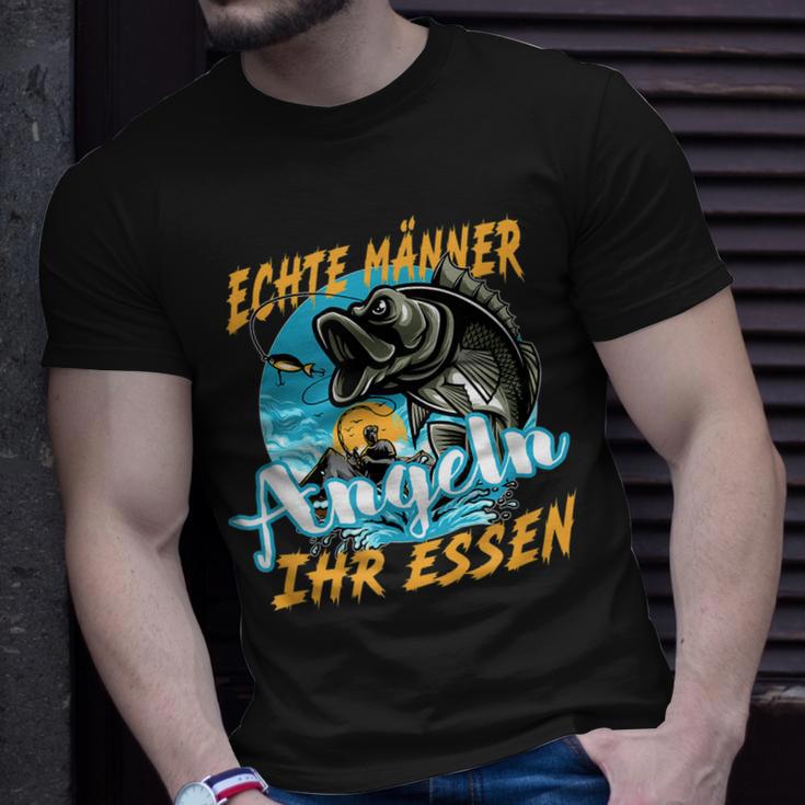 Echte Männer Angeln Ihr Essen Angel Geschenk Für Männer T-Shirt Geschenke für Ihn