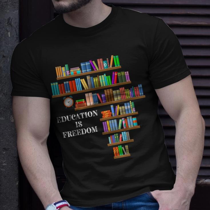 Education Is Freedom Book Reader Black History Month Pride T-Shirt Gifts for Him