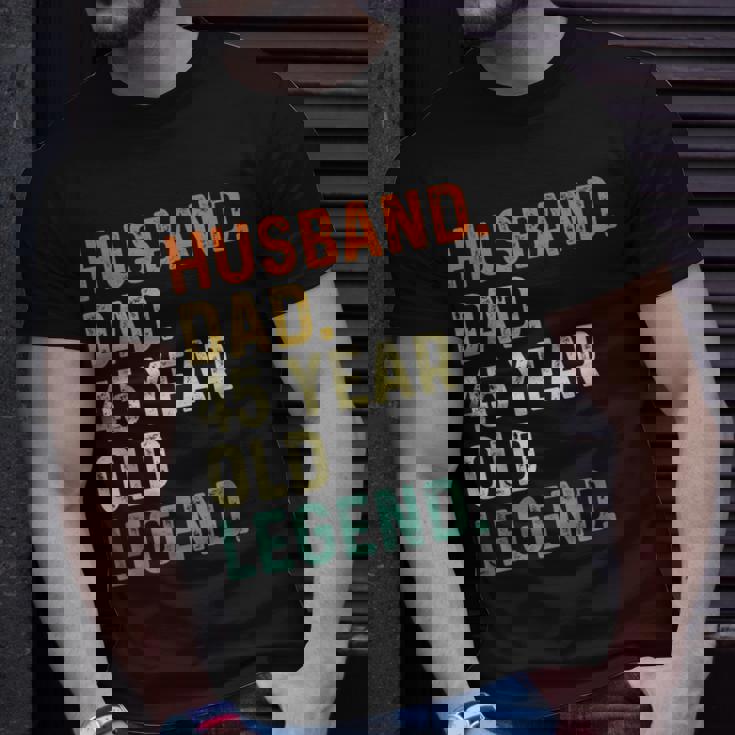 Ehemann Papa 45 Jahre Alte Legende, Retro Vintage T-Shirt zum 45. Geburtstag Geschenke für Ihn