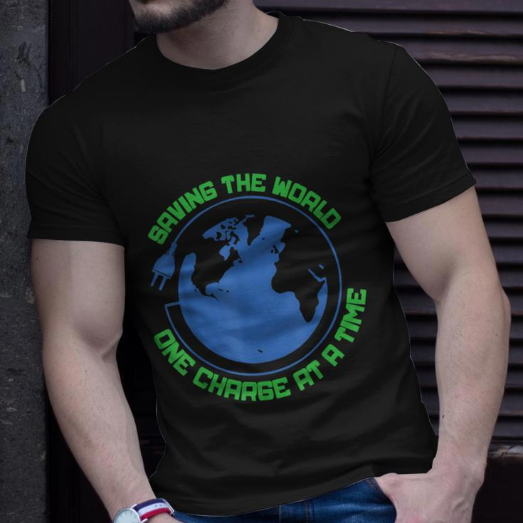 Electric Mobility Car Driver Environmental Protection World Unisex T-Shirt Gifts for Him